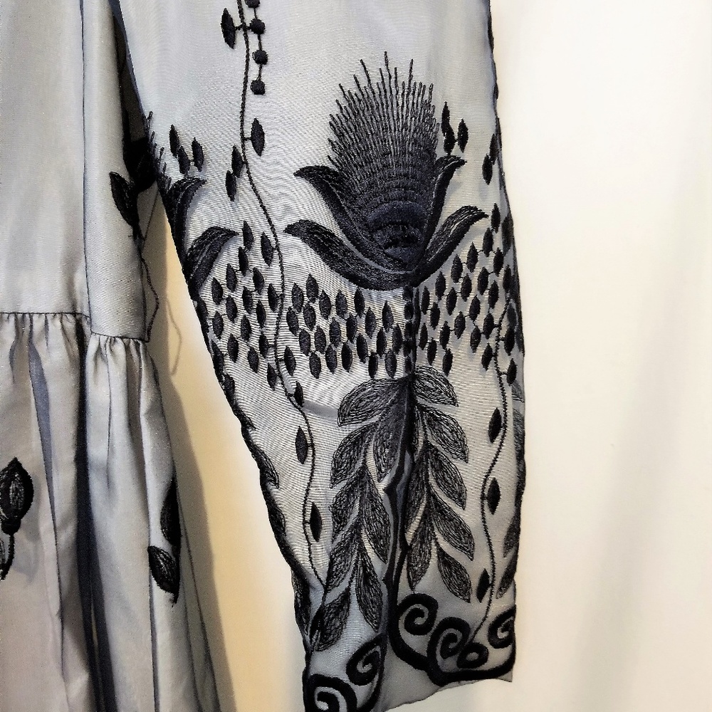VTG CUSTOM GOWN SILK ORGANZA OVER TAFFETA UNIQUE *